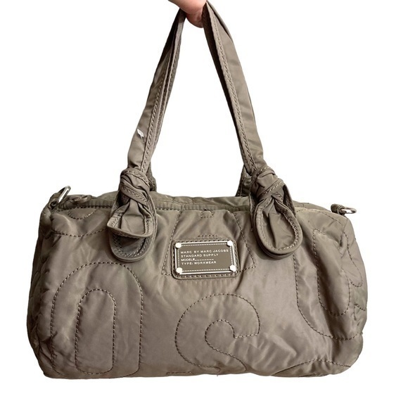 Marc By Marc Jacobs Handbags - Marc by Marc iacob quilted gray nylon barrel duffel bag